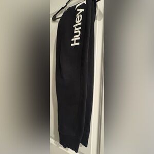 Hurley Boys Black Sweatpants Comfortable Athletic Joggers